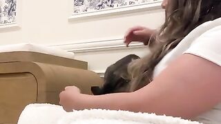 Viral videos, see  what she did with her pet