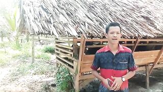 successfully raise goats only with sweet potato leaves until they are ready to harvest