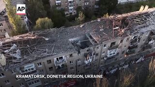 Aftermath of Russian airstrike in Kramatorsk, Ukraine's Donetsk region.