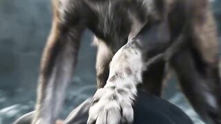 African wild dog vs labrador vs (Rottweiler_ Husky_ German Shepherd) Battle