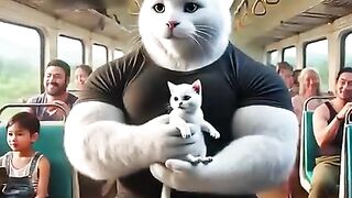 Robber in the traine ????????????#catsoftiktok #cat #aiart #ai #poorcat