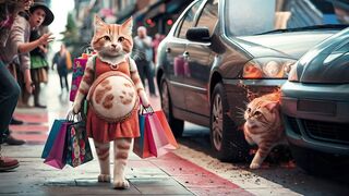 The Ultimate Tragedy of a Pregnant Cat ???????????? #catlover #cutecat #animation #midjourney #cat #