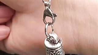 Bracelet_with_skull_beads_1__[Video]___Leather_cord_jewelry,_Leather_jewelry_diy,_Diy_leather_bracelet.