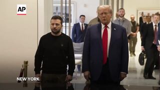 Trump and Zelenskyy meet amid rising questions about US support for Ukraine.