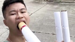 Why such a big cigarette?