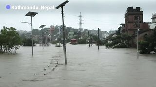 Torrential rain triggers deadly flooding in Nepal .