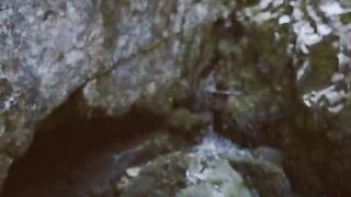 WATER FALLS FROM ROCKS AND ADVENTURE IS ALSO START