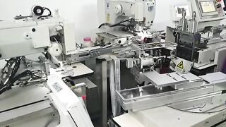 Automatic double head elastic joint sewing machine