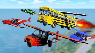 Flying Car Fight - Who is better? - Beamng drive - Beamng drive