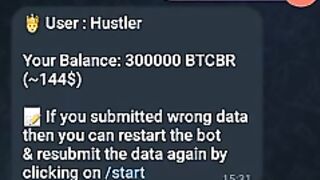 BTCBR Airdrop is live!  Joining bonus: 100000 BTCBR ($48)