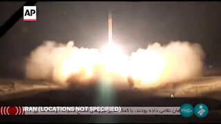Video released by Iranian Revolutionary Guard said to show missiles launched.