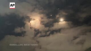 Video shows missile fragments in West Bank after Iran attack against Israel.