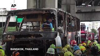 More than 20 feared dead after school bus catches fire in Bangkok.