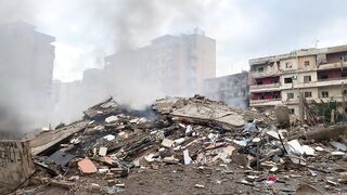 Aftermath of overnight Israeli strikes on southern suburbs of Beirut _ AFP.