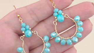 Beautiful___Simple_Wire_Wrapped_Earrings_Tutorial__DIY_Chandelier_Earrings_from_Wire___Beads___Craft_Wire_❤️❤️❤️❤️❤️
