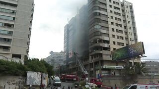 Aftermath of Israeli strike on Beirut's southern suburbs _ AFP.