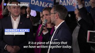 Austria_ far-right leader Kickl celebrates party's victory _ AFP.