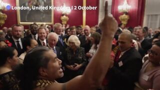Britain's King Charles dances at Commonwealth reception in London _ AFP.