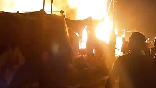 Bomb make tend burn into fire