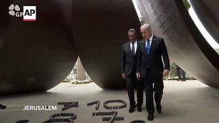 Netanyahu visits Jerusalem memorial to victims and fallen soldiers of Hamas’ October 7 attack.