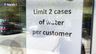 Residents queue for water as North Carolina starts to rebuild after hurricane .
