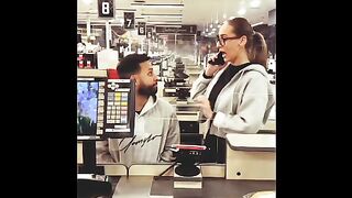 When your mom leaves you at checkout