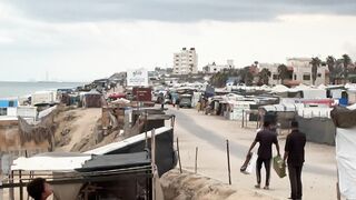 Strikes on Gaza as Israel begins October 7 commemorations .