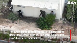 Unseen footage shows close-range fighting between Hamas terrorists & Israeli troops on October 7.