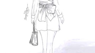 Comment dessiner une chemise avec pantalon/ créateur de mode/dessin de vêtements pour débutants/conception de mode/illustration de mode