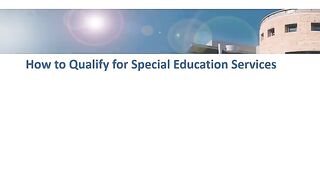 How to Qualify for Special Education