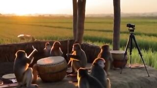 Monyet bisa memainkan musik ini