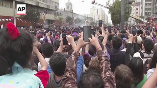 Thousands worship the Lord of Miracles in Lima.