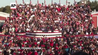 Trump urges his supporters to deliver victory in his return to scene of first assassination attempt.