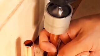 German copper pipe installation technology! #Construction technology #Water pipe construction guide #Pipeline laying tutorial