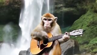 Viral Monyet Main Gitar Akustik