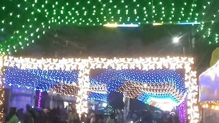 Durga puja street lights