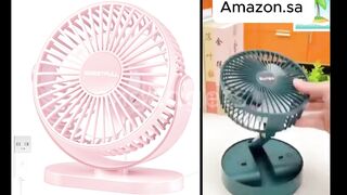 *RECHARGEABLE FAN FOLDING FAN 1/2/3 SPEED WITH MOBILE STAND