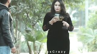 Boy touch prank with girl
