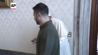 Zelenskyy meets with Pope Francis at the Vatican.