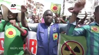 Kenyans protest plan for nuclear plant they fear would hit tourism and fishing.