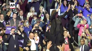 Harris makes appearance in Pennsylvania, the largest battleground state.
