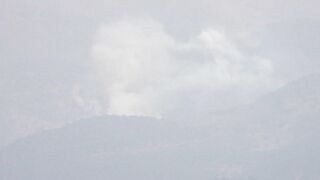 Smoke rises over southern Lebanese villages after Israeli strikes .