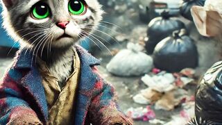 Poor kitten adobe by oldman.#ai#aivideo#viral short