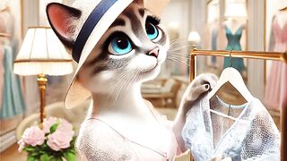 Beautiful cat visit the shopping mall.#viralshorts#ai#viralvideo