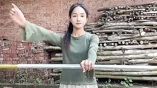 Kungfu china master 28/Hướng dẫn múa gậy #霞光腊月#kungfu #