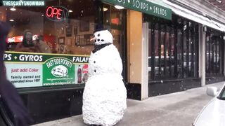 Funny Scary Snowman Hidden Camera Practical Joke Top 20 Reactions - Season 3