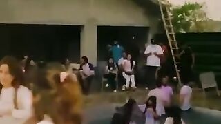 Farmhouse crazy peoples dance enjoy party , LOL
