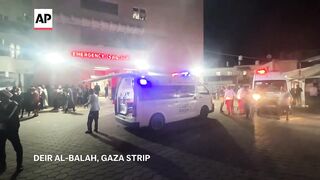 Injured and dead brought to Deir Al-Balah hospital after Israeli strike on Nuseirat school.