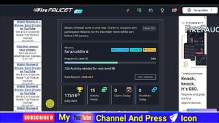 How Firefaucet win works  Firefaucet live Withdra Proof  How to Earn FireFaucet Web without Invest with farazaziz