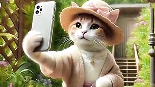 Cat dance motorcycle strawberry #trend #cat #dance